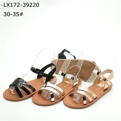 China Fashion Patent Leather Collection Shoes Women Led Sandals Flat Shoes for sale