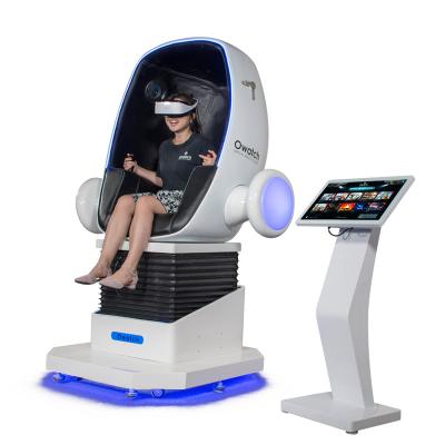 China Theme Park 9D Virtual Reality Moving 1 Seat Egg Chair With DPVR E3 2K VR Eyewear for sale