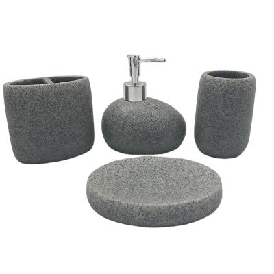 China Interesting Sandstone Resin Bathroom Accessories Set Sandstone Bathroom Accessories for sale