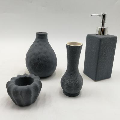 China Viable Ceramic Bathroom Set Lotion Washroom Accessories Soap Dispenser Gifts Hand Home Decor Patting Hot Selling for sale