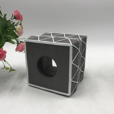 China Modern Elegant Black Resin Custom Hotel Tissue Box Lid Home Furniture Bathroom for sale