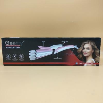 China Popular Safety GM2835 Geemy Dual Voltage Professional Electric 2 in 1 Hair Straightener Curling Iron for sale