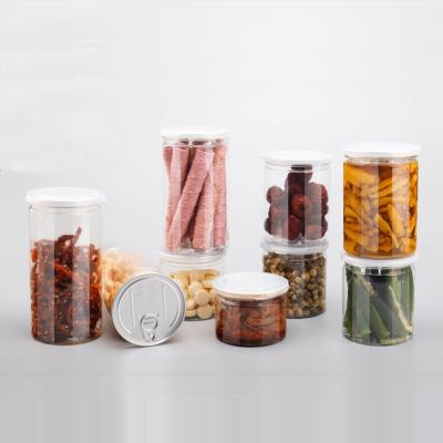 China 500ML Large Capacity Pet Food Transparent Plastic Material Kitchen Sealed Storage Tank for sale