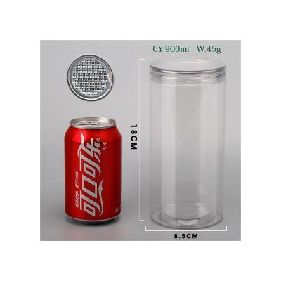 China Super large capacity 900ML food wide-mouth and easy-to-tear lid design transparent fresh-keeping jar for sale