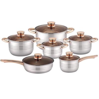 China Sustainable design stick non cooking ware cooking ware sets utensil wok pan and pot cookware set stainless steel pots and pans for sale