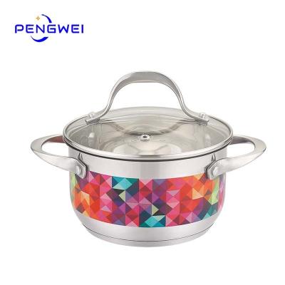 China Pengwei Stainless Steel Kitchen Utenslis Sustainable Cookware Parts With Two Side Handle for sale