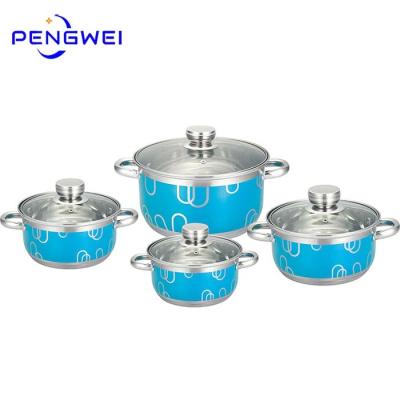 China Practical Design Viable Pengwei Cookingware Set Wok With Water Scale Line Inside for sale