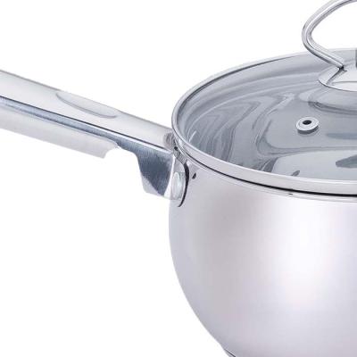 China Sustainable Pengwei Cooking Cookingware Set Stainless Steel Pot Stock C Glass Lid for sale