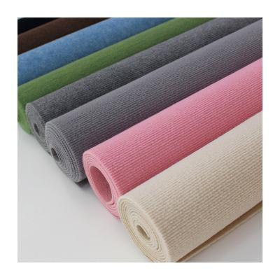 China Washable Anti Slip Entrance Ribbed Carpet Rolls Stripe Indoor Outdoor Rug Gray Green Blue Color for sale