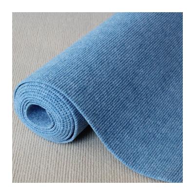 China Rib Surface Wedding Carpet Non Woven Washable In Gray Pink Blue Roll Decoration Rug Hallway Covers for sale