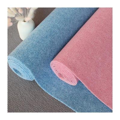 China Blue Color Washable Gray Stripe Carpet For Home Indoor Rib Carpet Rolls For Expo Wedding for sale