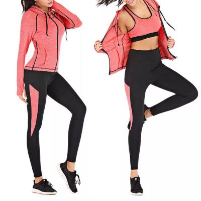 China 2021 Guangzhou Sport Wear Antibacterial Wholesale Breathable Fitness Yoga Wear Sets For Women Gym Wear for sale