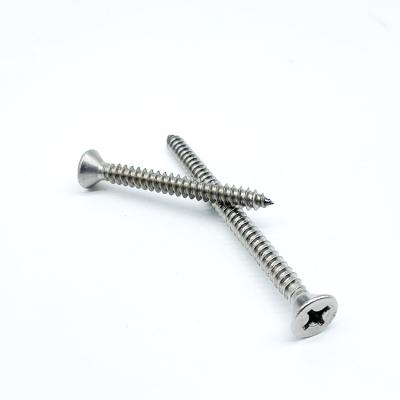 China Din7982 Flat Head Flat Head Carbon Steel Countersunk Self Tapping Screws For Metal for sale