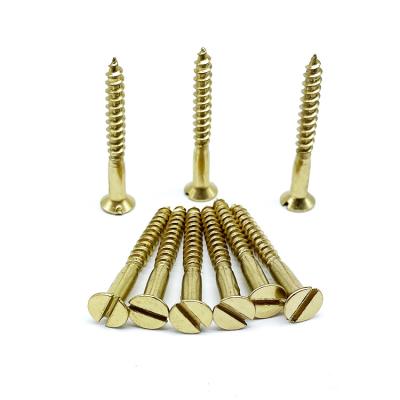 China Flat Yellow Zinc Furniture Leg Screw Wood for sale