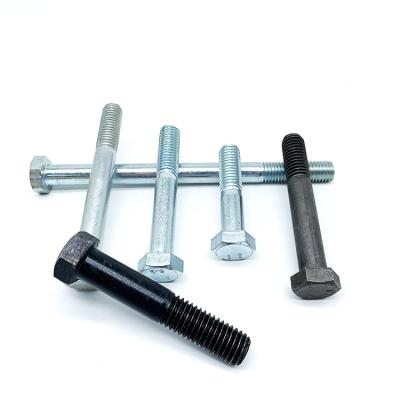 China Industry 8 Screw Black Oxide Half Din 931 Grade 12 Nut Threaded Head Bolts Astm 933 Perno Unf Thread Unf Hex Hex Bolt for sale