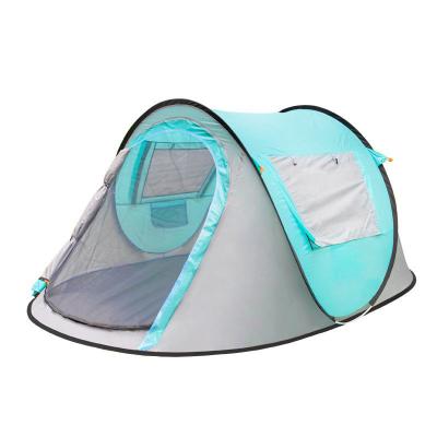 China Water proof camping tent 3-4 people automatic quick-opening double door rainproof outdoor camping tent for sale