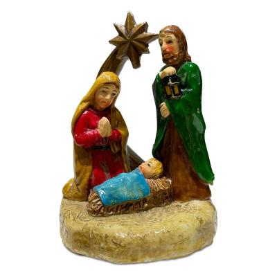 China Modern Customized Christmas Gifts Decoration Manger Scene Figurine Seasonal Nativity Set Resin Crafts for sale