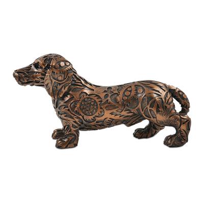 China China Custom Sculpture Resin Dog Statue Ornament Craft Dachshund Dog Sculpture for sale