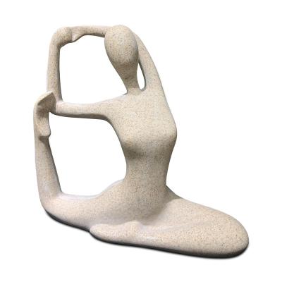 China Artificial sexy girl yoga pose statue resin open yoga lady figurine ornaments for home decor for sale