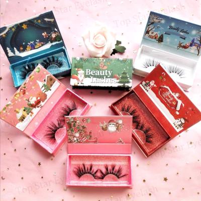 China Full Natural Soft Strip Lashes Real Mink Lashes Multilayer Soft Thick 3D False Eyelashes for sale