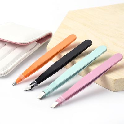 China Lady Stainless Steel Eyebrow Shape Tool Best Nose Hair Clip Tweezers Remover Precision Eyebrow Tweezers Kit for sale