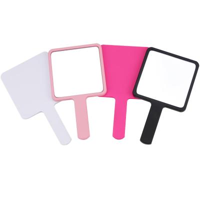 China Custom Magnifying Makeup Mirror Hand Held Vintage Personalized Mini Pink HOT PINKS WHITE BLACK Hand Held Mirror With Logo for sale