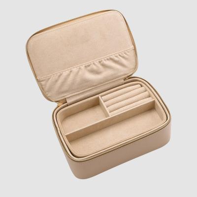 China New Design Smooth Vegan Trendy Ring Gift Box Jewelry Leather Boxes with Custom Logo for sale