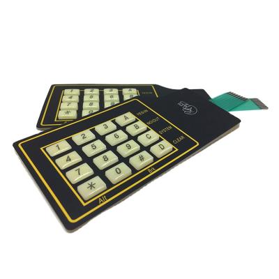 China Telecommunication Equipment Customized High Quality Silicone Rubber Membrane Switch Keypad With Metal Dome for sale