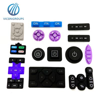 China Durable Custom Silicone Rubber Membrane Keyboard Color Push Button Digital Membrane Switch for sale