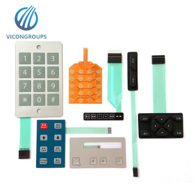 China Durable Silicone Rubber Push Button Covers Keypad Silicone Button Silicone Keypad Membrane Switch for sale