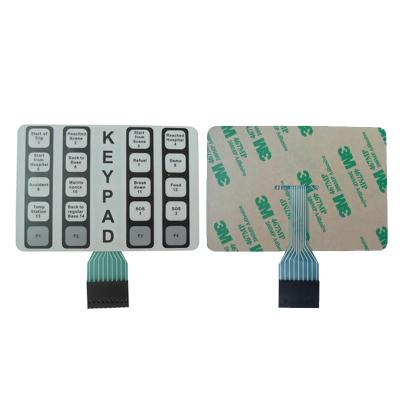 China Telecommunication Equipment Waterproof Flexible Membrane Switch Control Keypad for sale