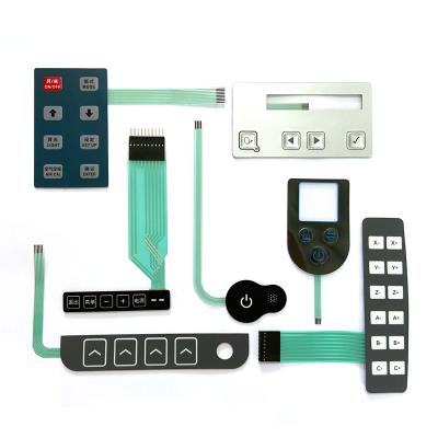 China Durable Customized Waterproof Push Button Membrane Keypad Membrane Switch With LED for sale