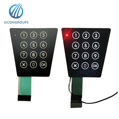 China Durable Illuminated Push Button Led Membrane Switch Custom Membrane Switch for sale