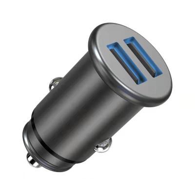 China Small Mobile Phone Dual USB Port Car Charger for sale