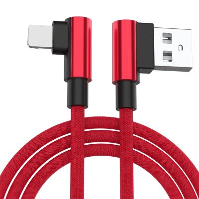 China MP3/MP4 Player 90 Degree L Nylon Braided Data Cable Type-C Multi Micro Fast Charging Game Shape Elbow 2.4A USB C Charger Cable for sale