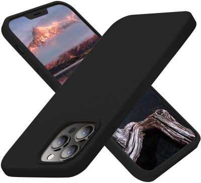 China Shockproof Designed for iPhone 12 Pro Case, Shockproof Silicone Phone Case with [Soft Anti-scratch Microfiber Lining] 6.1 inch, Black for sale