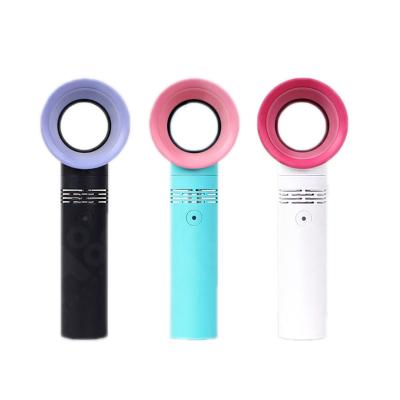 China Hot Sale 2021 USB Mini Bladeless Rechargeable Portable Handheld Car Buzzer Fan for sale