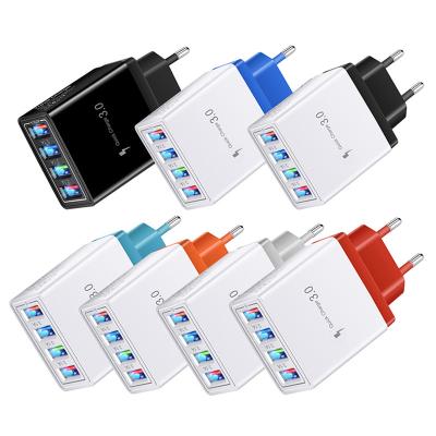 China For EU 4 EU Plug Quick QC 3.0 UK USA Plug QC 3.0 Multifunctional Portable Wall Cell Phone/Ipad/Camera/PDA/MP3 USB 4 Zoom Left Charger for sale