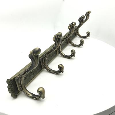 China European Space Antique Style Embossed Aluminum Bronze Cast Coat Hook for sale