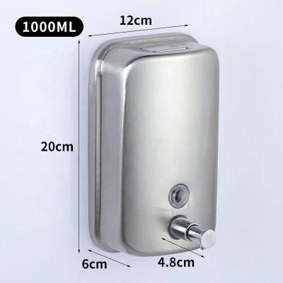 China Foam Manual Soap Dispenser Guangdong Factory Sus304 Stainless Steel 1000ml Hand Sanitizer Container Pressure Dispenser for sale