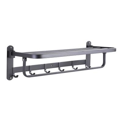 China 2023 New Heater Iron Gray Towel Rack Foldable Square Tube Towel Rack for sale