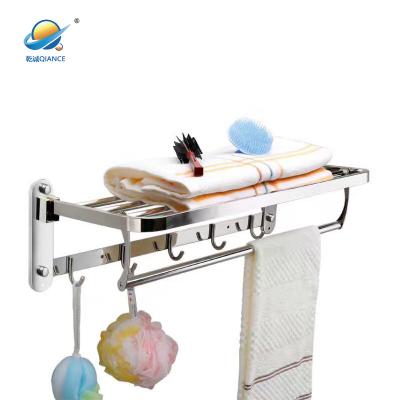 China Heater Guangdong Factory Bathroom Accessories 304 Stainless Steel Wall Hanging Bathroom Towel Rack And Hook for sale