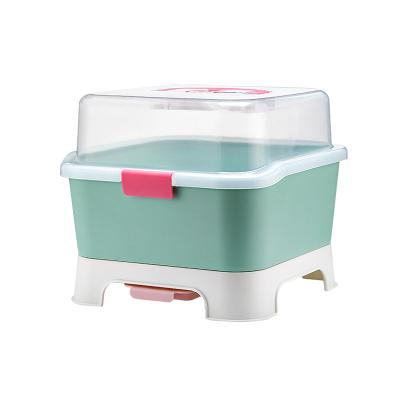 China Modern Design Rectangle Viable Storage Box For Infant Baby Bottle And Tableware Child Convenient Plastic Portable Storage Bin for sale