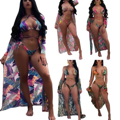 China Y2K Breathable Custom Mini Bikinis 2022 Luxury Sexy Printed Bikinis Cover Up Beachwear Manufacturer Sexy Swimwear 3 Piece Bikini Set for sale