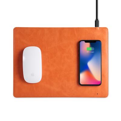 China Hot Selling Dual Cell Phone Mouse Pad with Fast Wireless Charger for sale