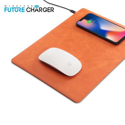 China New Products Cell Phone Topsale Portable Qi 2 In 1 Wireless Table Phone Charger Electronics Mouse Pad For Mobile Phone for sale