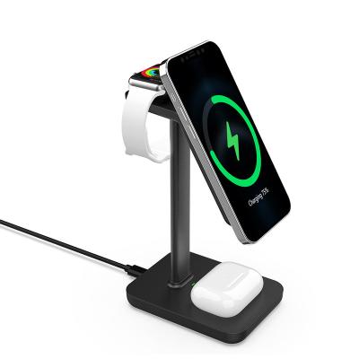 China Mobile Phone 2022 NEW Desktop Magnetic 3 in 1 Wireless Charging Dock for iPhone 13 iPhone 12 type for sale