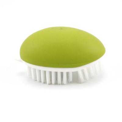 China Sustainable Kitchen Fruit And Vegetable Cleaning Brush With Non Slip Comfortable Handle for sale