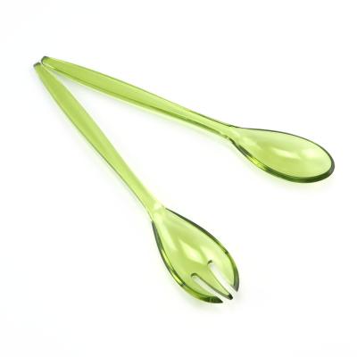 China Viable Kitchen Salad Serving Spoon and Plastic Fork Set with Extra Long Handle for Salad Bowl for sale