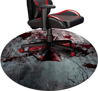 China Hot Sale Non-slip Mat Chairnd For Hardwood Floor Polyester Chair Mat Hard Foldable Round Gaming Chair for sale